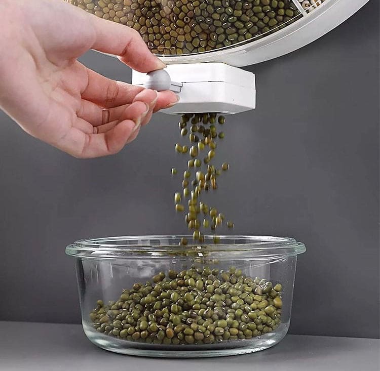 Wall Mounted 6 Grids Grain Storage Wheel, Rotatable Cereal Container, 6 in 1 Rotatable Wall Mounted Rice And Pulses Container Wall Mounted 6 Grids Grain Storage Wheel, Rotatable Cereal Container, 6 in 1 Rotatable Wall Mounted Rice And Pulses Container